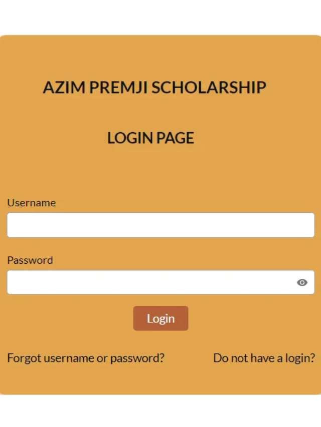 Azim Premji Scholarship Login
